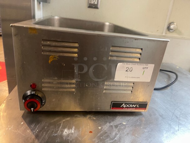 Working! Adcraft FW-1200W Countertop Commercial Food Warmer - Wet w/ (1) 1/3 Pan Wells, 120v NSF Tested and Working! - Image 3 of 5