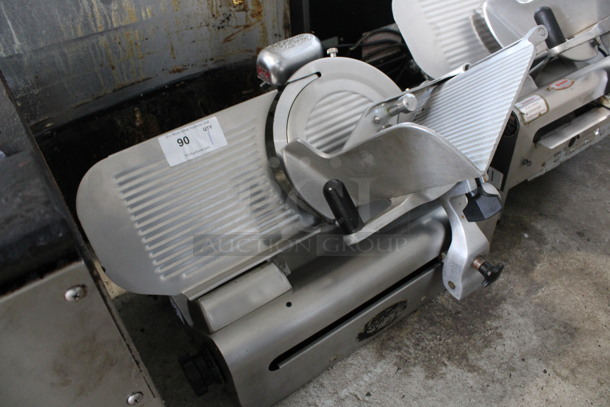 Globe Stainless Steel Commercial Countertop Automatic Meat Slicer w/ Blade Sharpener. 26x20x20. Tested and Working! - Image 2 of 5