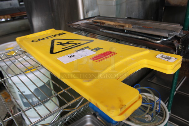 Rubbermaid Yellow Poly Wet Floor Caution Sign. 11x1x25 - Image 2 of 3