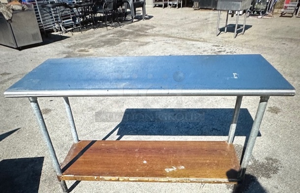 One Stainless Steel Table With Under Shelf, 60X24X36 - Image 1 of 1