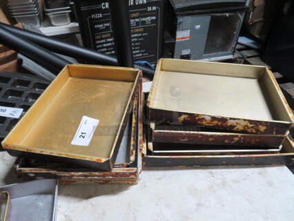 One Mega Lot Of Assorted Size  Cake Pans.