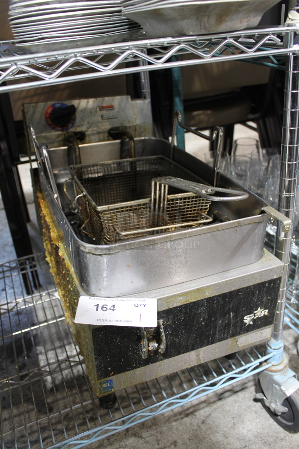 Star BBA Stainless Steel Commercial Countertop Electric Powered Single Bay Fryer w/ Metal Fry Basket. 220/240 Volts, 1 Phase. - Item #1098155