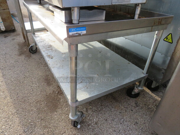 One Stainless Steel Equipment Table With Under Shelf On Casters. 61X31X30.5 - Image 2 of 2