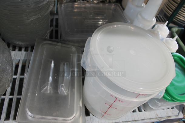 ALL ONE MONEY! Tier Lot of Various Items Including Poly Bins, Lids and Bowls - Image 4 of 5