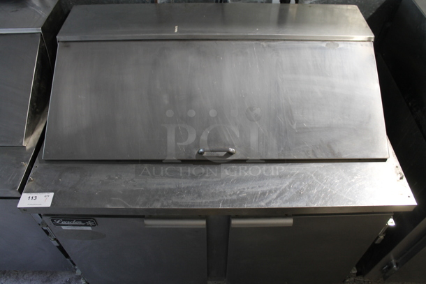 2013 Leader ESLM48S/C Stainless Steel Commercial Sandwich Salad Prep Table Bain Marie Mega Top. Tested and Working! - Image 1 of 6