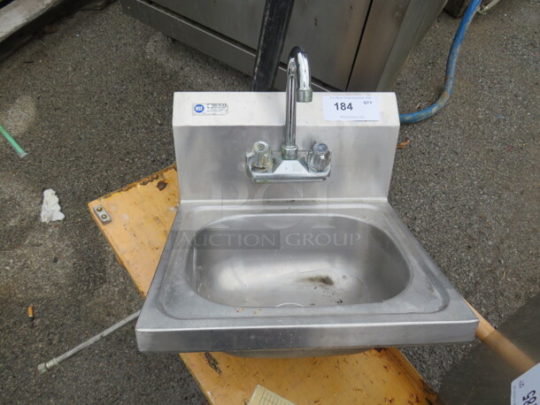 One Stainless Steel Royal Hand Sink With Faucet. 16X15