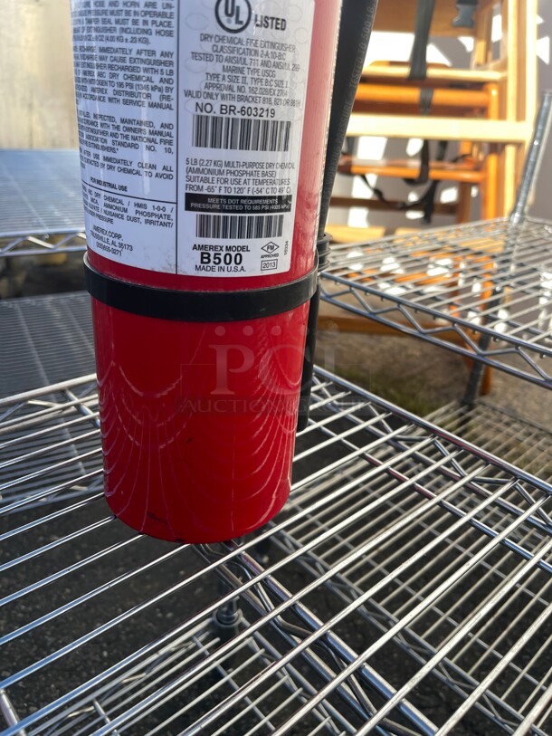 5 lb. Multi-Purpose Fire Extinguisher 2A:10B:C - Amerex B500 Commercial NSF  - Image 5 of 6