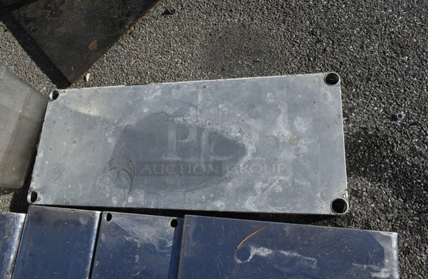 ALL ONE MONEY! Lot of 4 Stainless Steel Tabletops and 2 Under Shelves. Includes 48x30x6.5 tabletop - Image 6 of 7