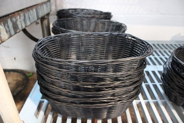 18 Black Bread Baskets. 10x7x3. 18 Times Your Bid!