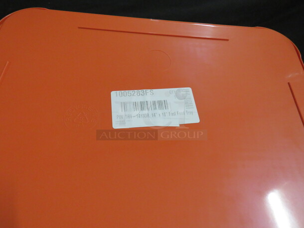 NEW Supera 14X18 Orange Poly Food Tray. 12XBID.  - Image 2 of 2
