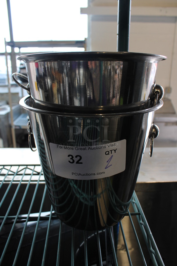 2 Metal Ice Buckets. 8.5x8.5x8. 2 Times Your Bid!