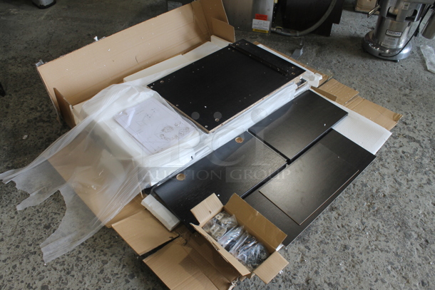 BRAND NEW IN BOX! S&Y Computer Desk, Red Cocoa. - Image 5 of 6