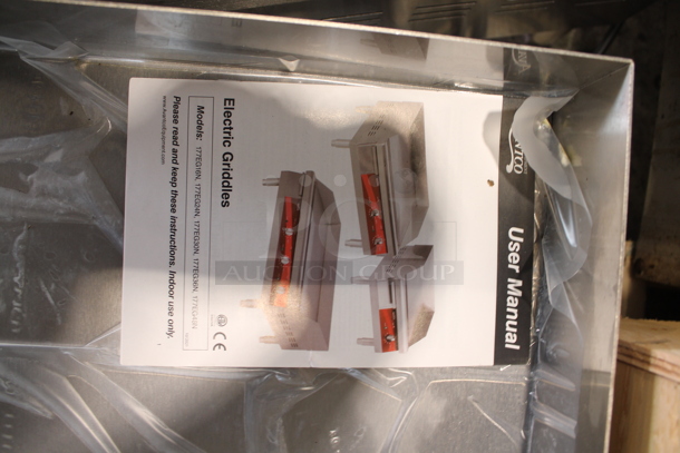 BRAND NEW SCRATCH AND DENT! Avantco 177EG30N Stainless Steel Commercial Countertop Electric Powered Flat Top Griddle w/ Thermostatic Controls. 208/240 Volts, 1 Phase.  - Image 4 of 7