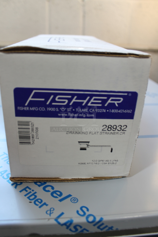 BRAND NEW IN BOX! Fisher 28932 DrainKing Chrome Lever Handle Waste Valve with 3 1/2" Sink Opening, 1 1/2" / 2" Drain Opening, and Flat Strainer - Image 2 of 3