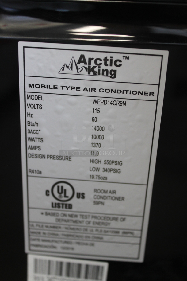 BRAND NEW SCRATCH AND DENT! Arctic King WPPD14CR9N 14,000 BTU Portable Air Conditioner. 115 Volts, 1 Phase. Tested and Working! - Image 6 of 7