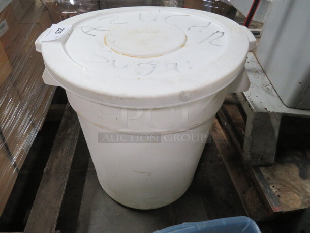 One 20 Gallon Ingredient Bin With lid.