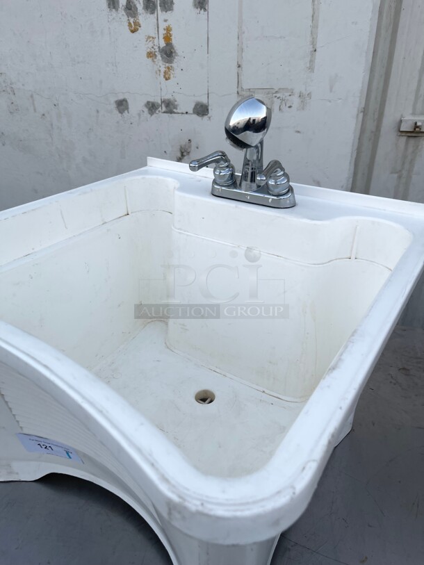 Clean! Commercial Portable Mop Sink White NSF With Extendable Faucet - Image 4 of 7