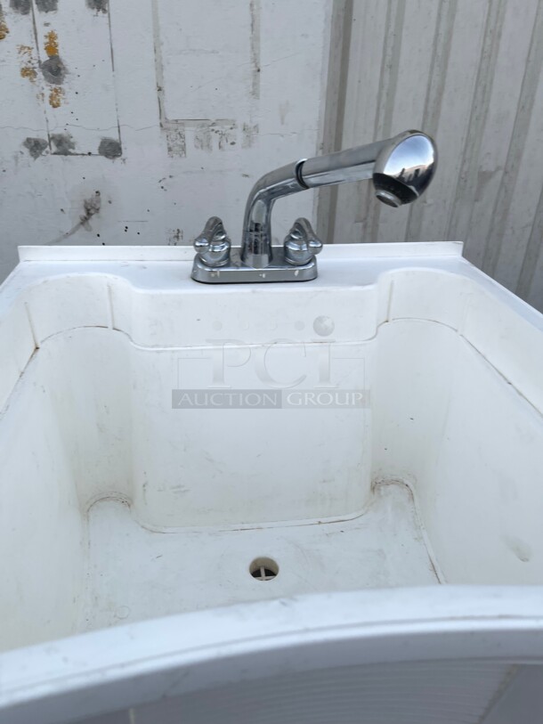 Clean! Commercial Portable Mop Sink White NSF With Extendable Faucet - Image 5 of 7
