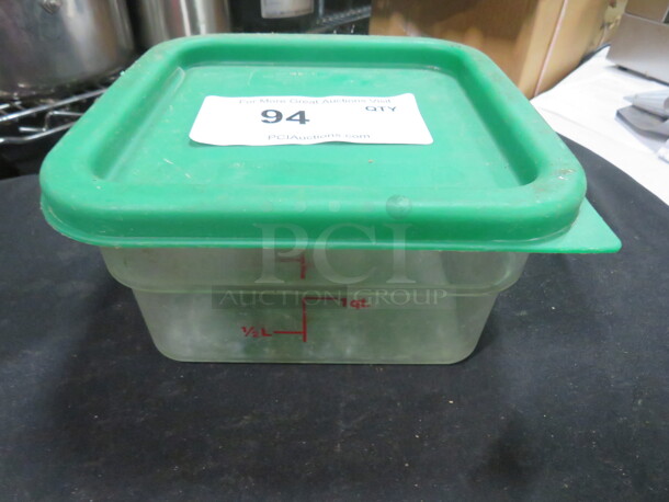 One 2 Quart Food Storage Container With Lid. - Image 1 of 1