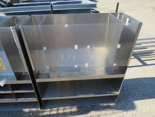 One Stainless Steel Multi Compartment Organizer. 32X12X36 - Image 1 of 1