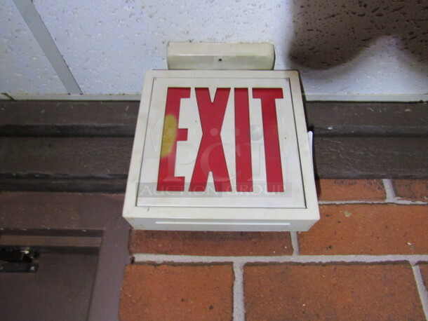 One Exit Light. BUYER MUST REMOVE.