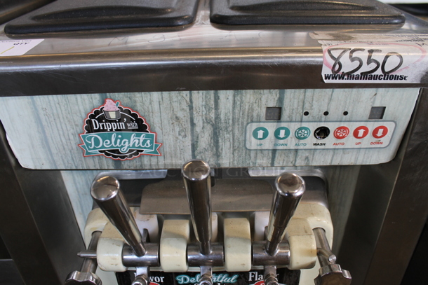 Stainless Steel Commercial Countertop 2 Flavor w/ Twist Soft Serve Ice Cream Machine. - Image 2 of 4