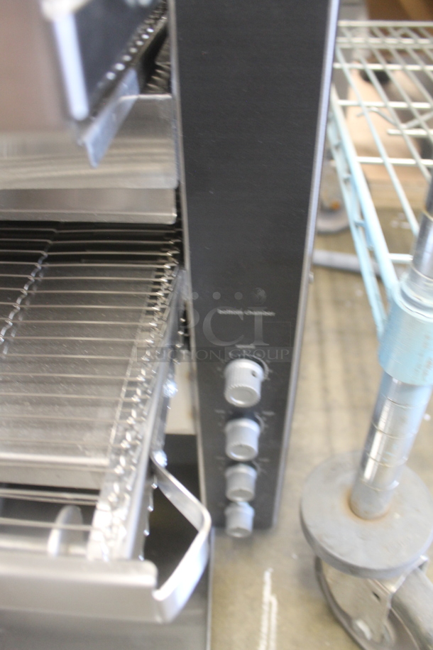 BRAND NEW SCRATCH AND DENT! Vollrath JT4 Stainless Steel Commercial Countertop Electric Powered Double Conveyor Toaster Oven w/ 1 1/2"-3" and 1 1/2" Openings. 240 Volts, 1 Phase. - Image 4 of 6