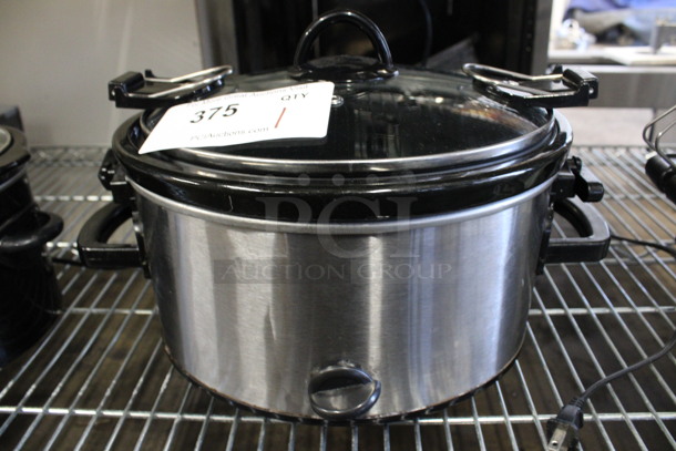 Crock Pot Metal Countertop Slow Cooker. 120 Volts, 1 Phase. 13x10x10. Tested and Powers On But Does Not Get Warm