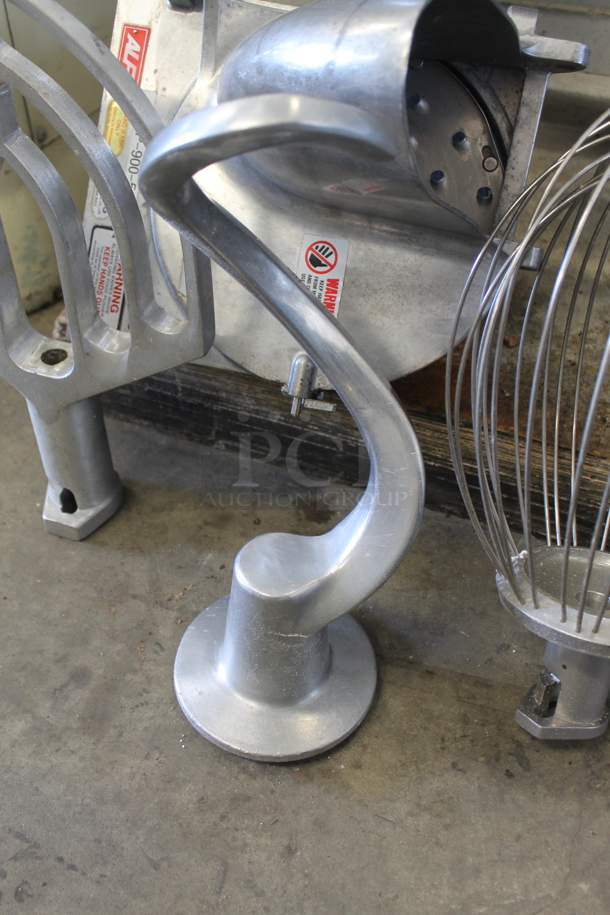 2020 Omcan SP300A Metal Commercial Floor Style Planetary Dough Mixer w/ Mixing Bowl, Bowl Guard, Pelican Head, Whisk, Paddle and Dough Hook Attachments. 110 Volts, 1 Phase. Cannot Test - Unit Needs New Plug - Image 5 of 10
