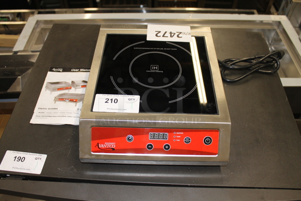 BRAND NEW SCRATCH AND DENT! Avantco 1771C3500 Commercial Stainless Steel Electric Countertop Single Induction Range. 208-240V. Tested And Working!  - Image 1 of 7