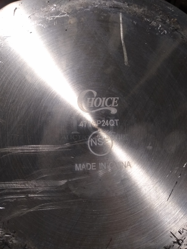 Choice 24 Qt. Standard Weight Aluminum Stock Pot

 - Image 6 of 6