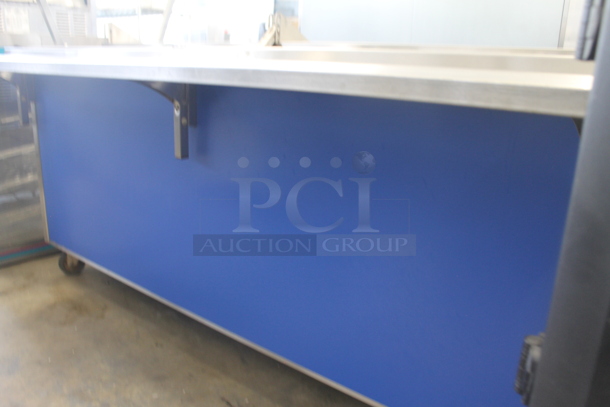 Vollrath P-44 Stainless Steel Commercial Electric Powered Buffet Station w/ Sneeze Guard on Commercial Casters. 208 Volts, 1 Phase.  - Image 3 of 7