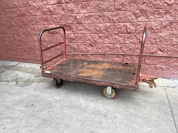 Platform Heavy Duty Mobile Luggage Moving Cart on Casters  - Image 1 of 6