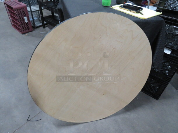 One 36 Inch Round Wooden Table Top. - Image 1 of 2