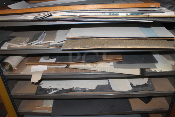 Blue Metal Cart w/ Contents on Commercial Casters. - Image 5 of 5