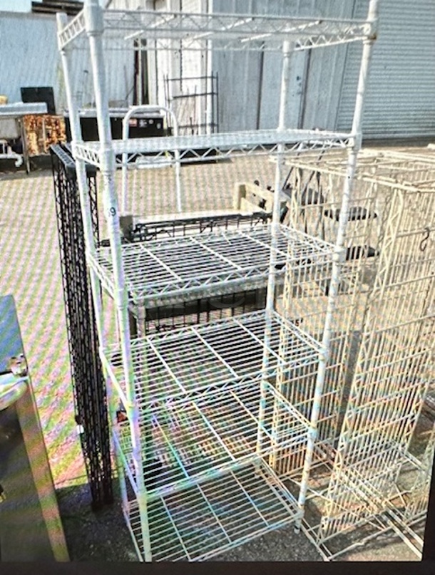 One White Metro Shelf With 6 Shelves. 23X13X60 - Image 1 of 1