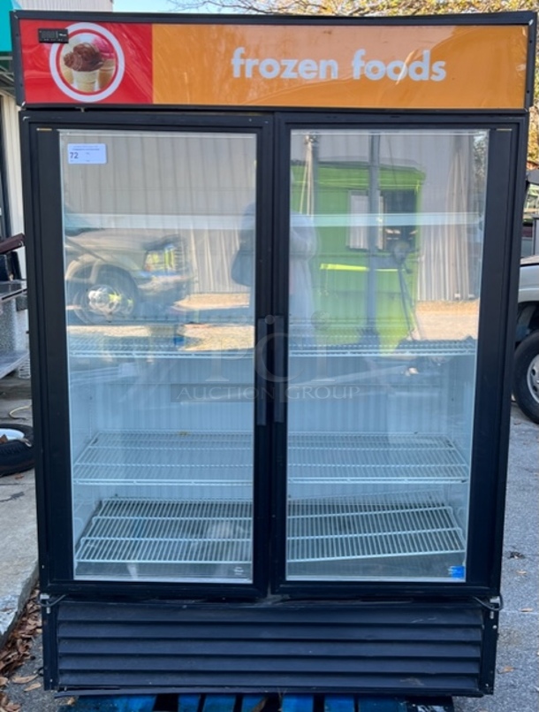 True 2 Glass Dr Freezer, Tested & Working!