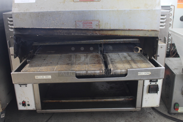 2018 Nieco JF63-2G Stainless Steel Commercial Countertop Natural Gas Powered BroilVection Conveyor Charbroiled Burger Grill. - Image 2 of 8