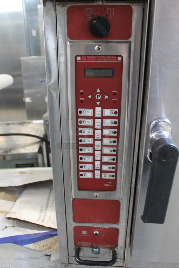 2 Blodgett Stainless Steel Commercial Half Size Convection Ovens w/ Solid Door on Commercial Casters. Bottom Unit is Model N 50C. 208 Volts, 3 Phase. 2 Times Your Bid! - Image 6 of 12