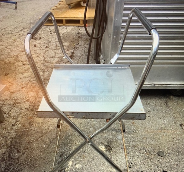 One Stainless Steel Lakeside Tray Stand. #677.