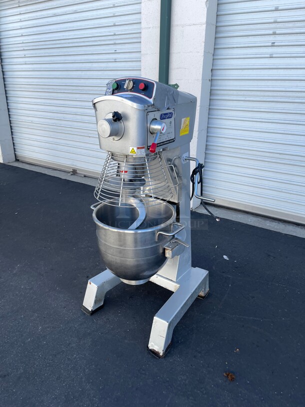 Working! PrepPal Commercial Stainless Steel Food Dough Mixer, 30-Quart PPM-30 Large Floor Heavy Duty Mixer Stand mixer with Bowl Lift and Bowl Guard NSF 115 Volt Tested and Working! - Image 2 of 8