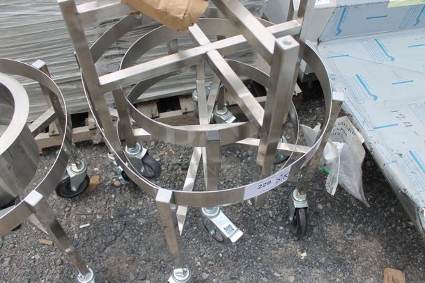2 Stainless Steel Stock Pot Dolly on Commercial Casters. 1 Needs Casters Put On. 2 Times Your Bid. - Image 2 of 3