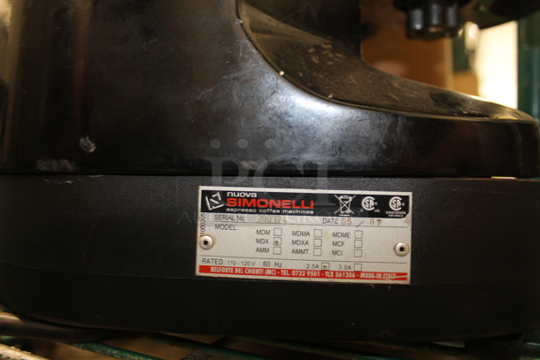 Nuova Simonelli MDX Metal Commercial Countertop Espresso Bean Grinder Base. 110-120 Volts, 1 Phase. Tested and Working! - Image 4 of 4