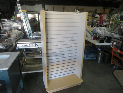 One Brown/White Retail Display. 34X14X62