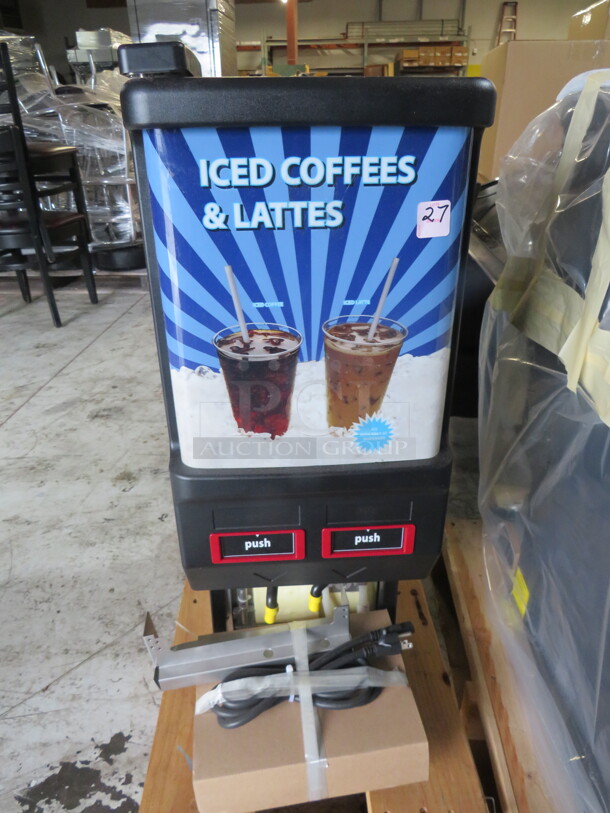 One NEW Cornelius Iced Coffee/Latte Machine With Manuals.  Model# OST ELITE 2000. 115 Volt. 11X24X30.5