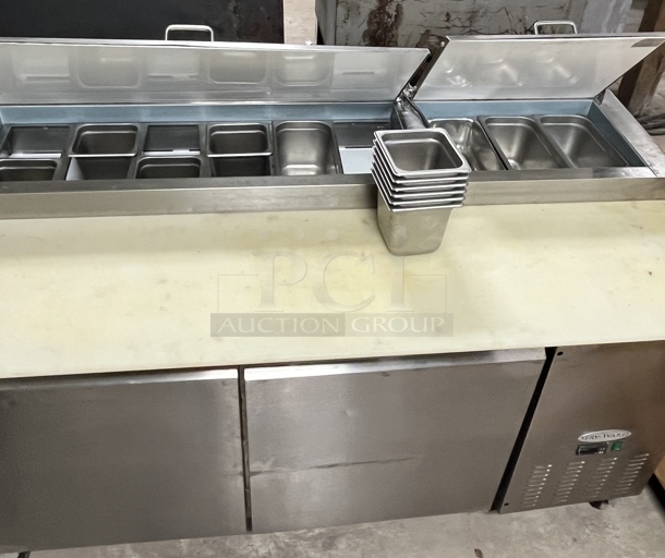 Serv-Ware 2 Dr. Refrigerated Prep Table, Tested & Working! - Image 3 of 4