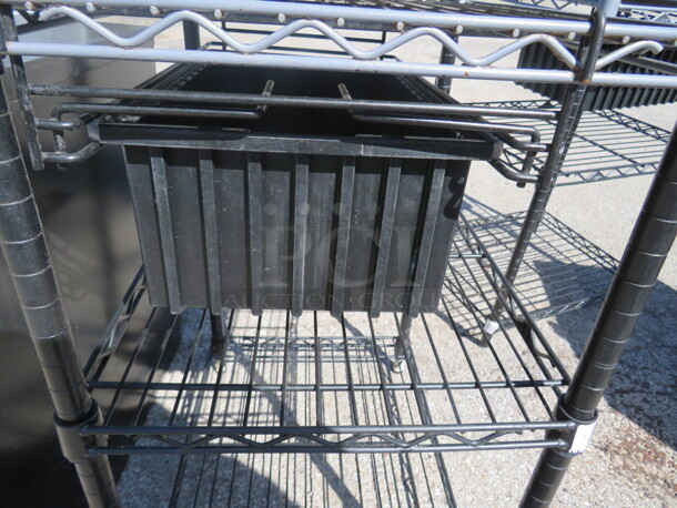 One Metro Table/Shelf With 3 Shelves, Stainless Steel Top And 1 Drawer. 24X18X34 - Image 2 of 2