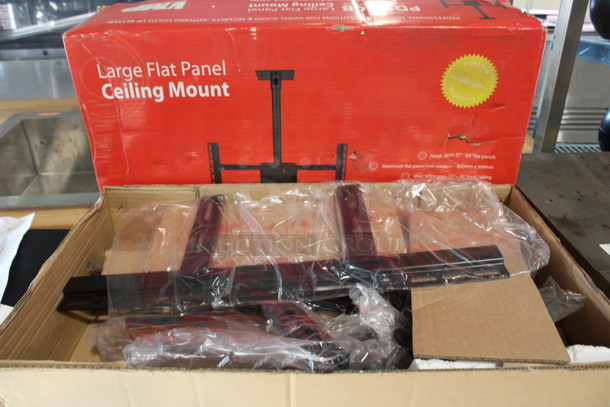 2 BRAND NEW IN BOX! Large Flat Panel Ceiling Mounts. 2 Times Your Bid!
