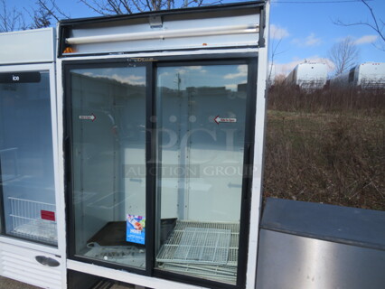 One True 2 Door Glass Display Cooler With 6 Racks.  115 Volt. 51X30X79