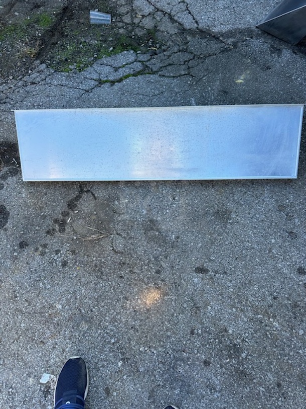 One Aluminum Wall Mount Shelf With Brackets. 48X12X12 - Image 1 of 1